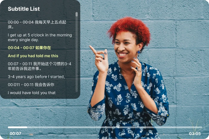 Image showing that Transmonkey video translator can transcribe and translate