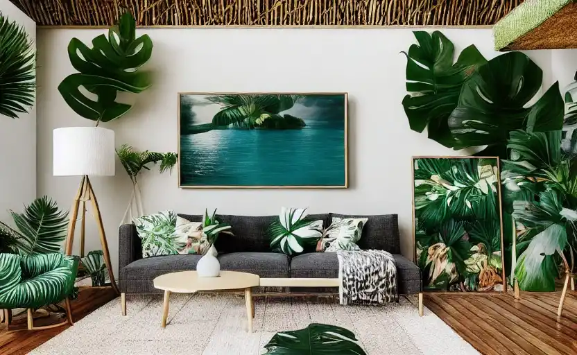 Tropikal interior design style